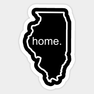 Illinois Home White Sticker